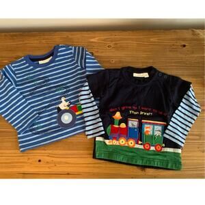 JoJo Maman Bebe Baby boys long sleeve‎ tshirts size 6-12 mo